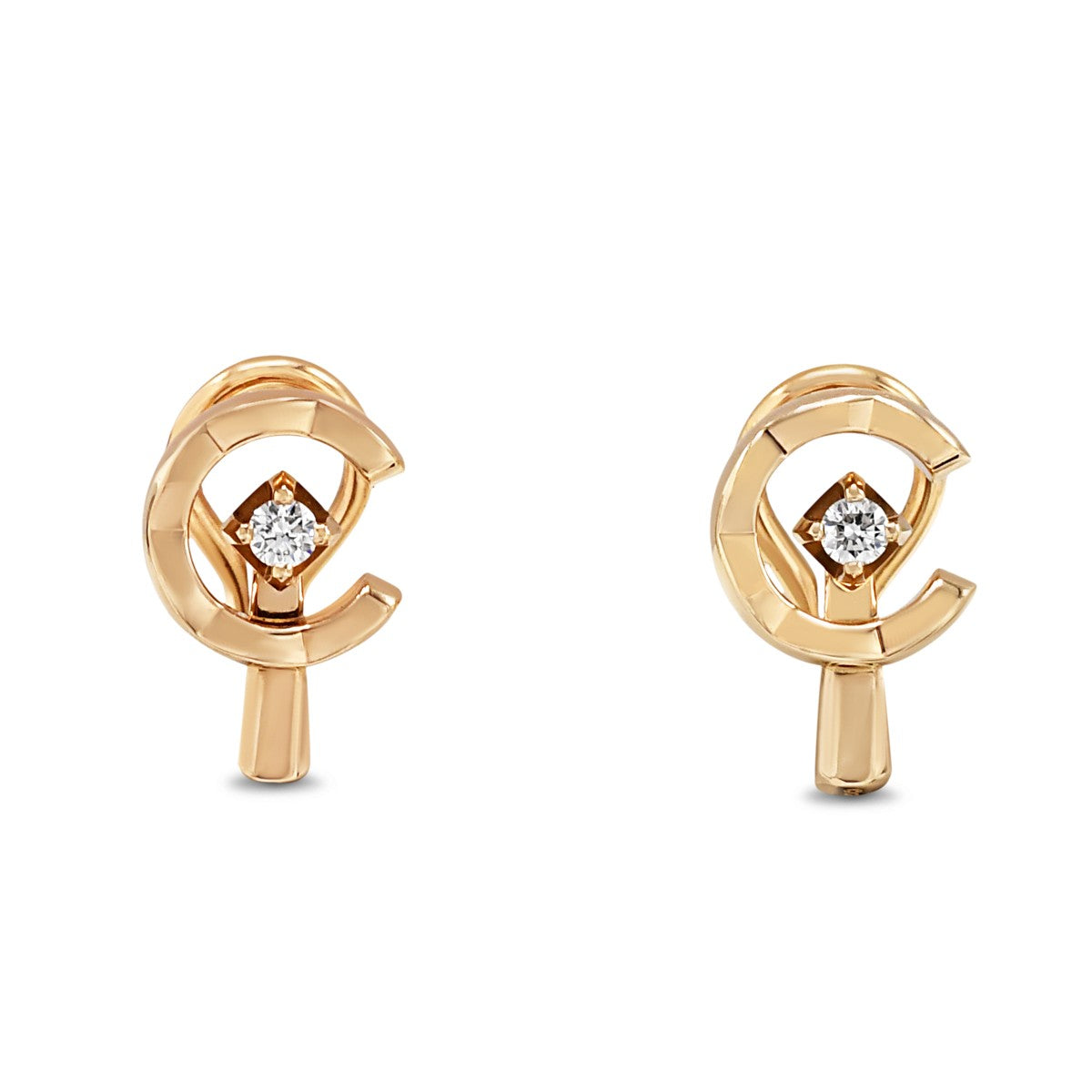Chanel COCO Quilted C Motif Clip Earrings - 18ct Rose Gold