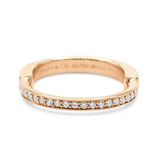 Tiffany Diamond Lock Ring In Rose