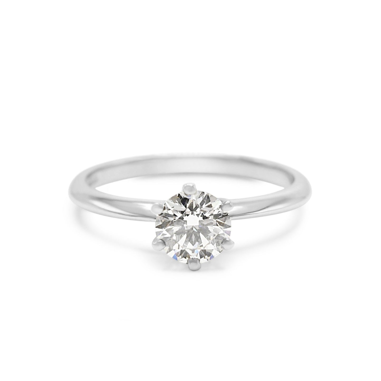 GIA Certificated Solitaire Brilliant Cut Diamond Ring - Platinum