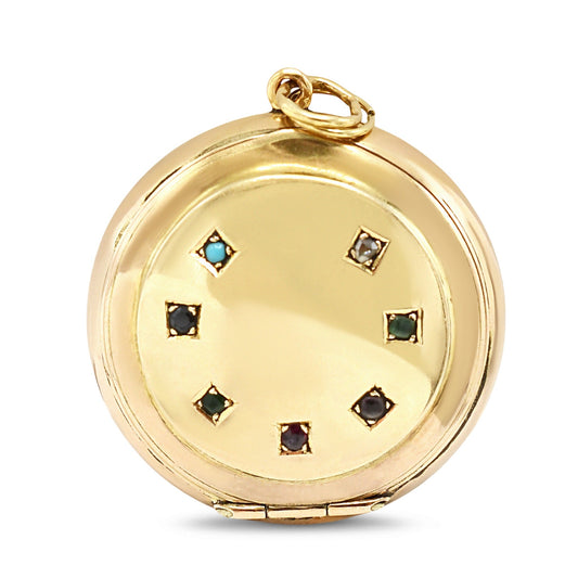 Antique 9ct Gold 'Dearest' Pill Box By J W Kirwan & Co Circa 1908