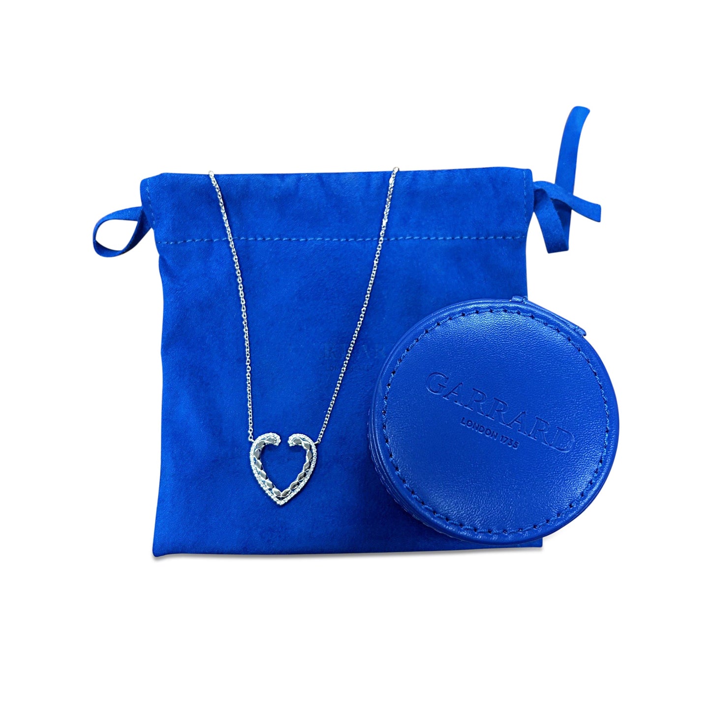 Garrard Aloria Collection Patterned Diamond Heart Pendant Necklace