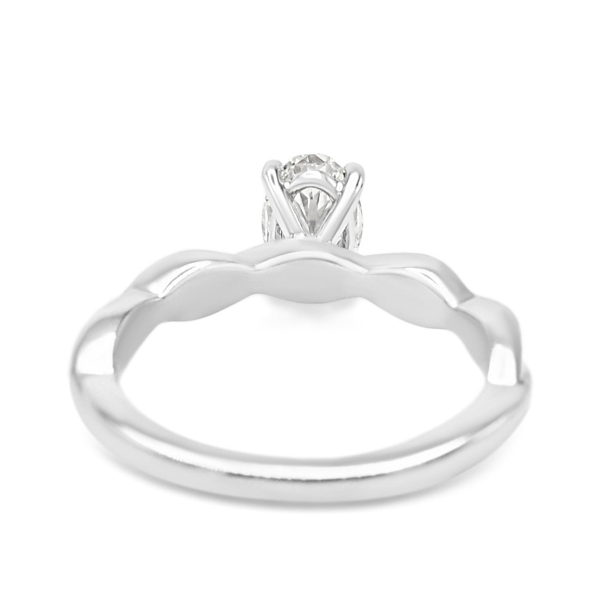 Certificated Oval Brilliant Cut Diamond Ring - Platinum