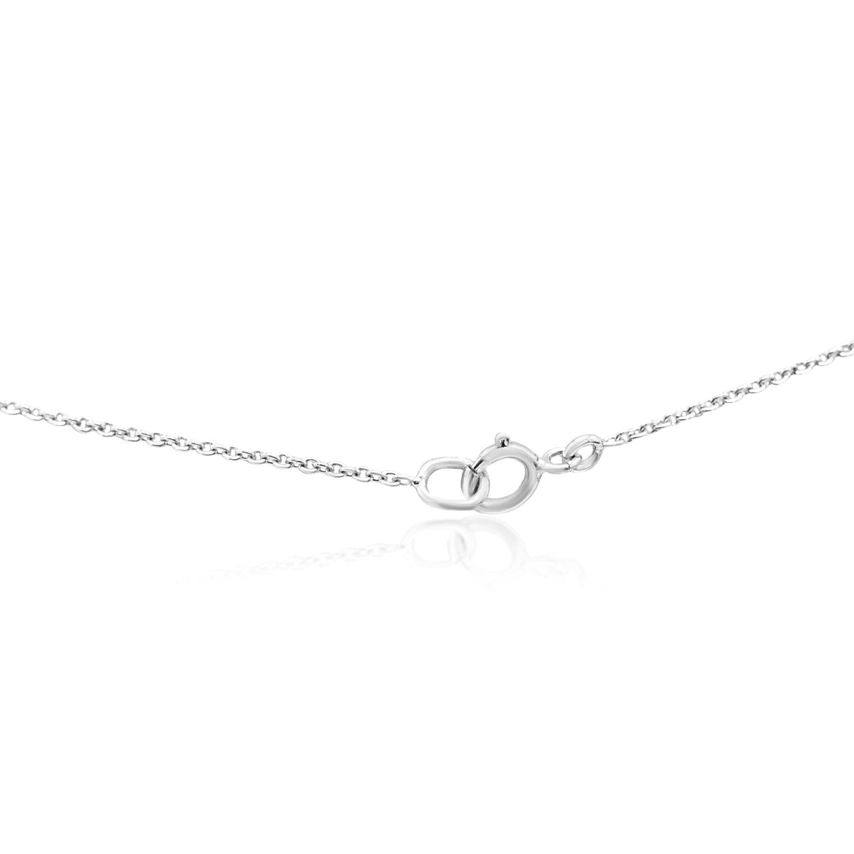 Ruby & Diamond Circular Pendant 16" Necklace - 18ct White Gold