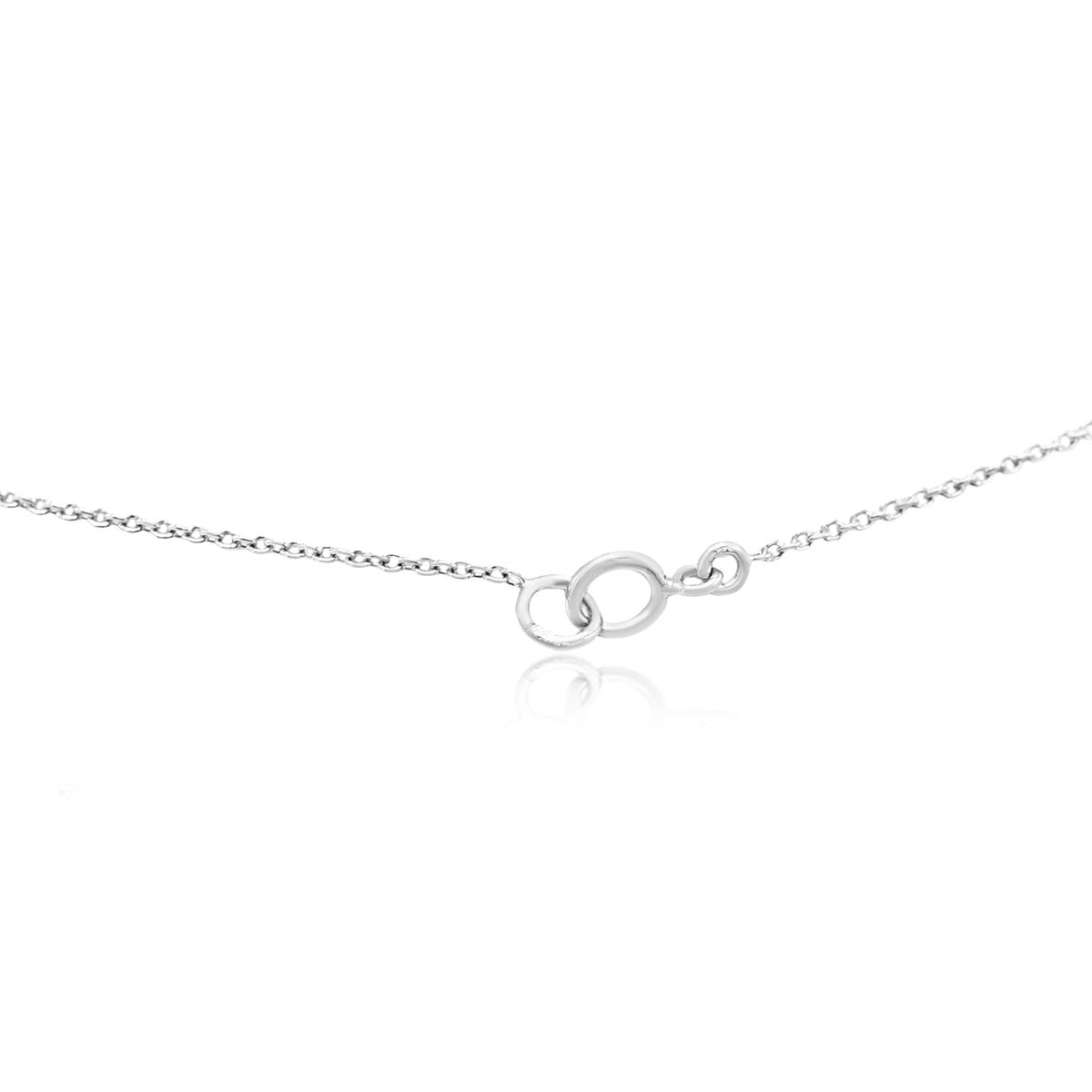 Emerald & Diamond Circular Pendant 16" Necklace - 18ct White Gold