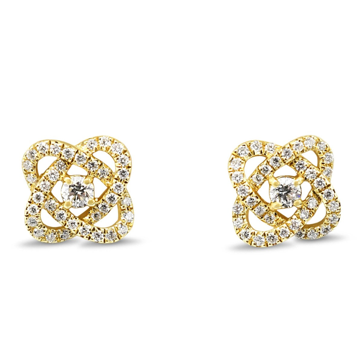Diamond 0.30cts Earstuds - 18ct Yellow Gold