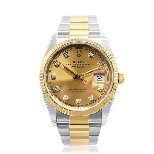 Rolex Datejust 36 Oystersteel & Yellow Gold  Ref 126233