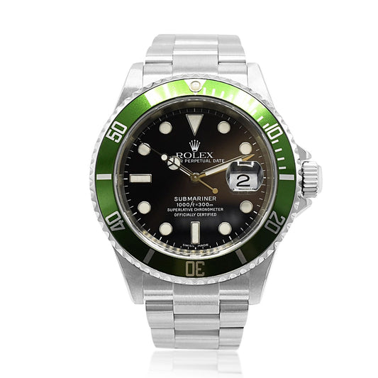 Rolex Submariner Date 40mm Steel Watch Kermit Ref - 16610LV