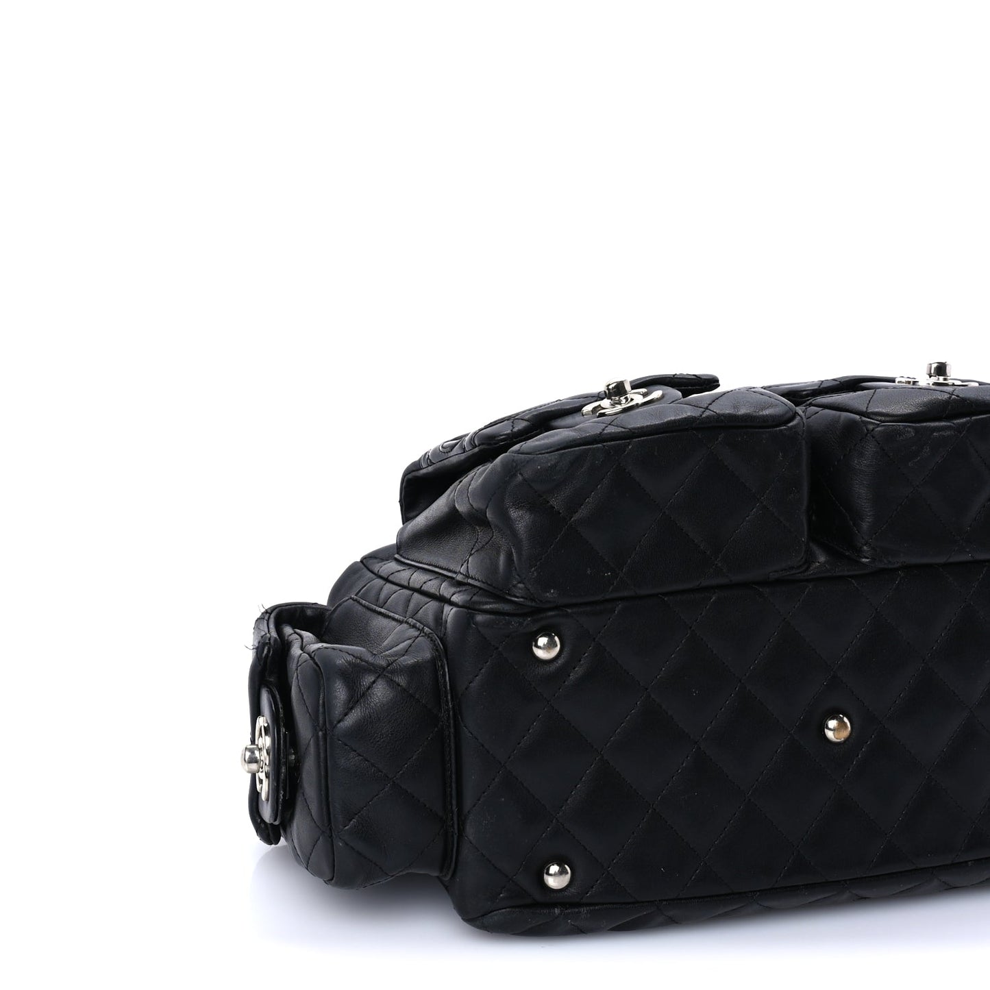 Chanel Calfskin Quilted Large Cambon Multipocket Reporter Black