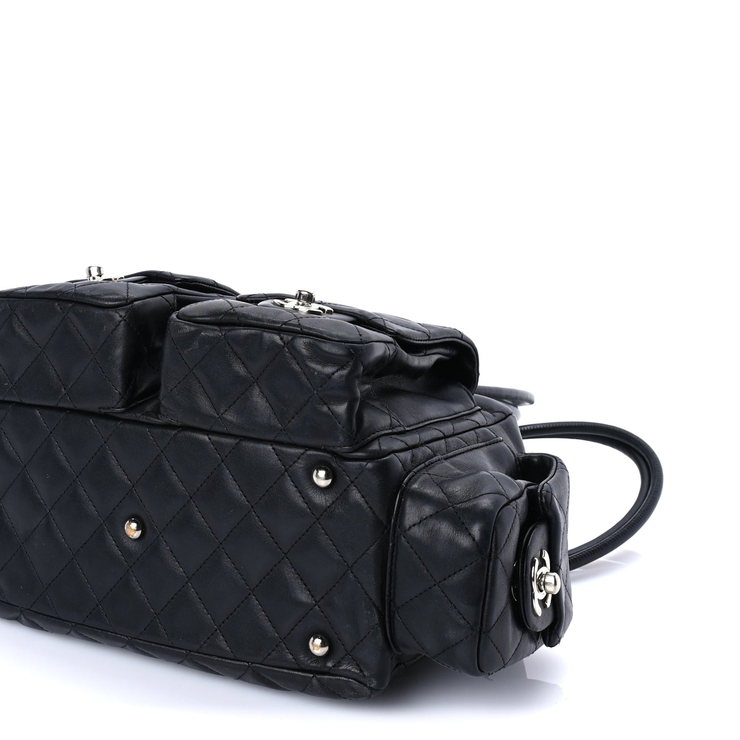 Chanel Calfskin Quilted Large Cambon Multipocket Reporter Black