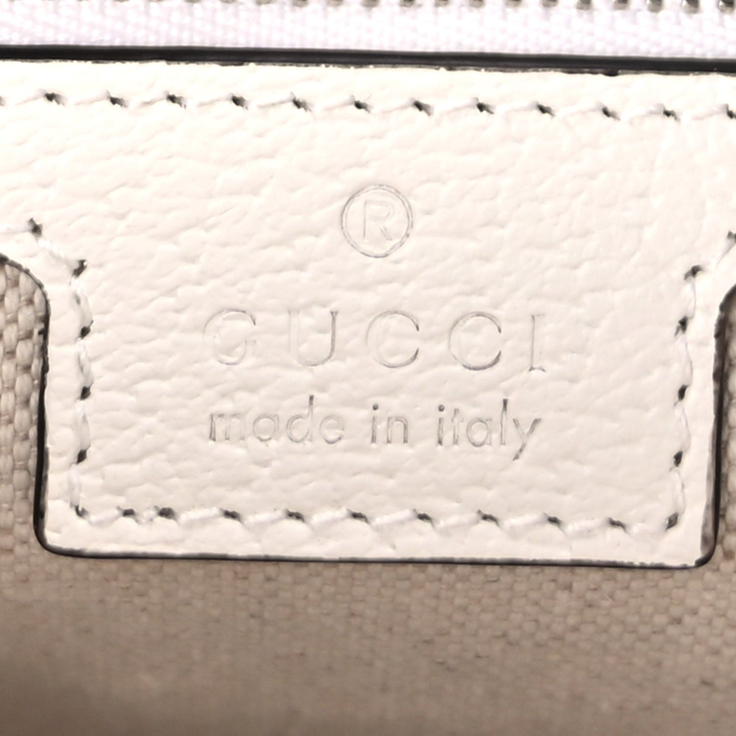 Gucci GG Supreme Monogram Textured Dollar Calfskin Small Crossbody Bag  White