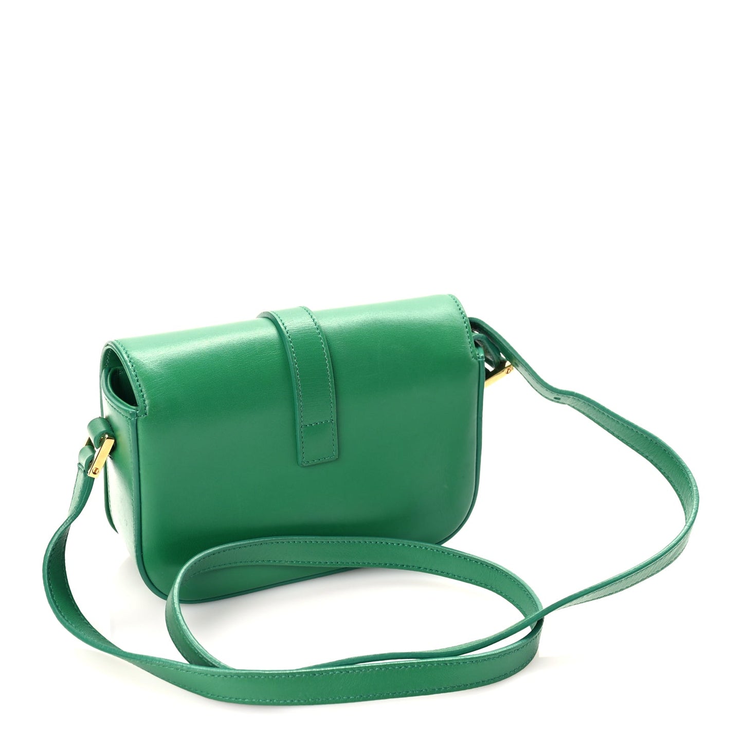 Saint Laurent Smooth Calfskin Small Monogram Université Shoulder Bag Green