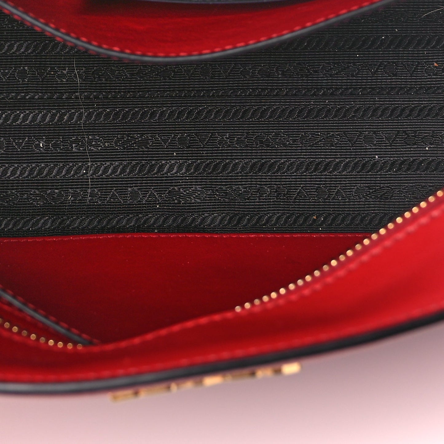 Prada Saffiano Soft Calfskin Esplanade Crossbody Bag Fuoco