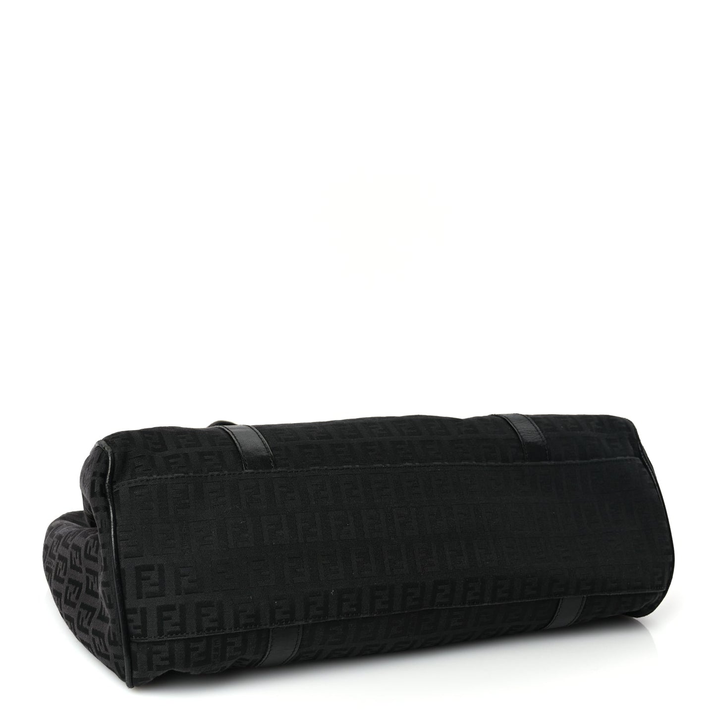 Fendi Zucchino Vitello Shoulder Bag Black