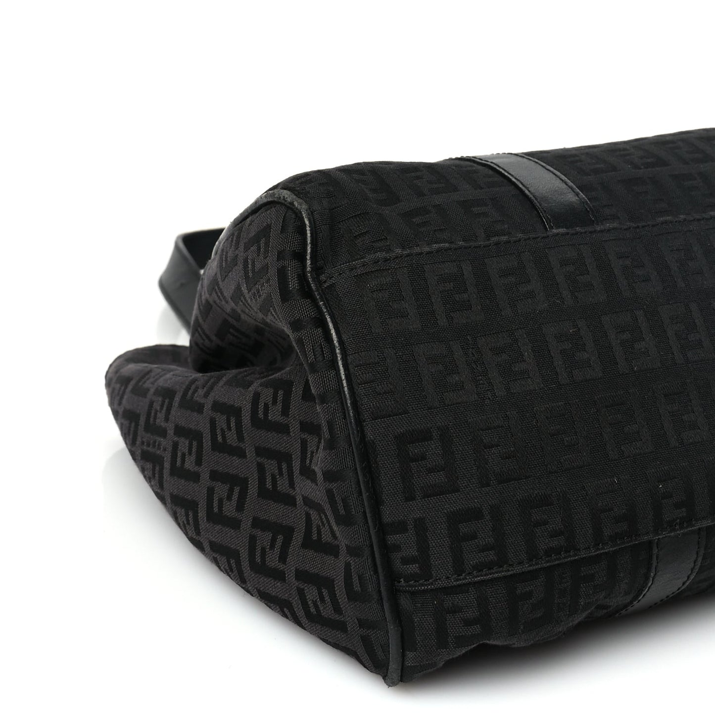 Fendi Zucchino Vitello Shoulder Bag Black
