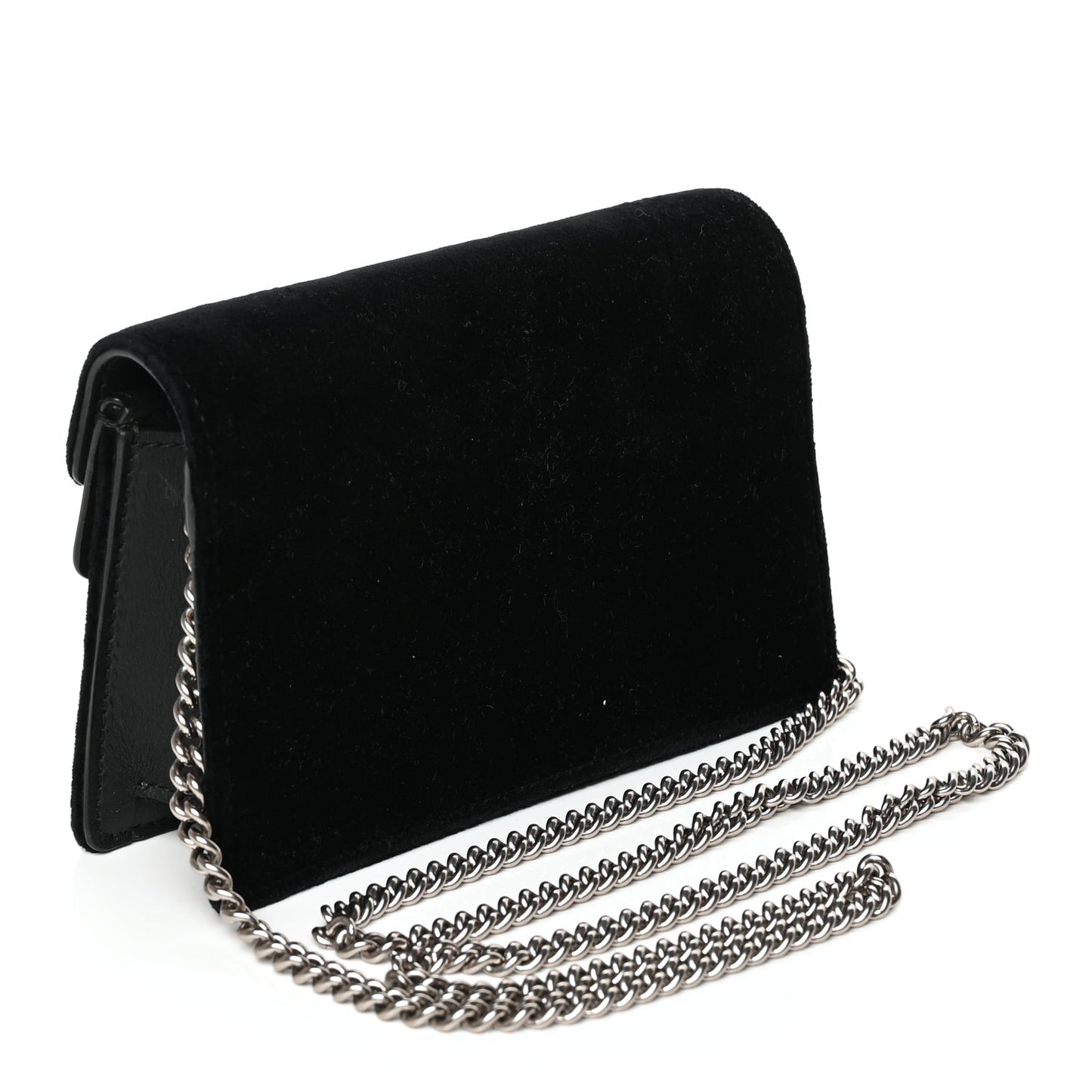 Gucci Velvet Super Mini Dionysus Shoulder Bag Black