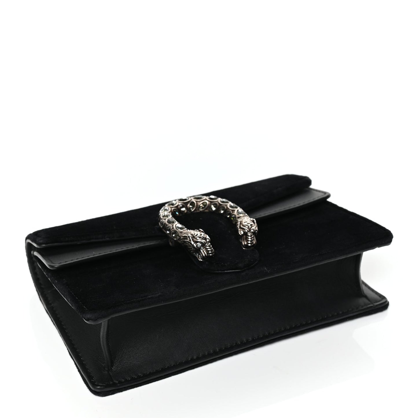 Gucci Velvet Super Mini Dionysus Shoulder Bag Black