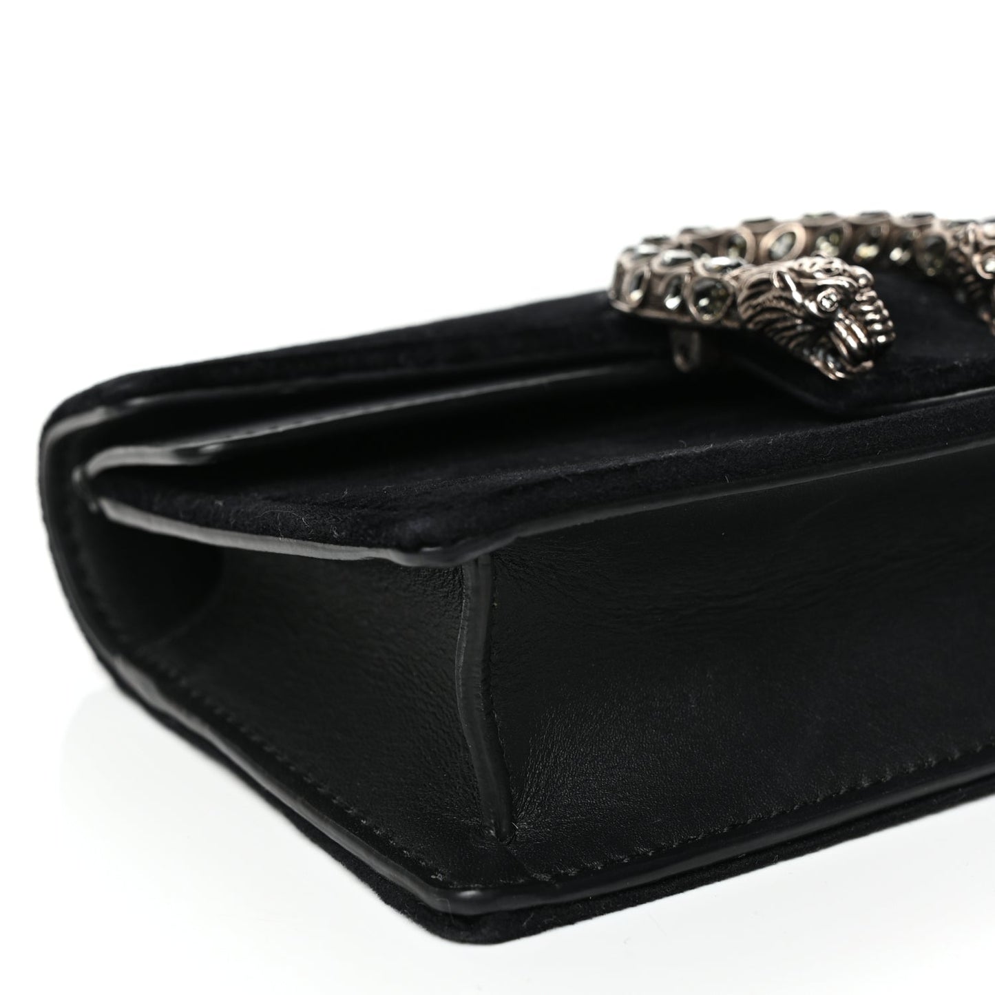 Gucci Velvet Super Mini Dionysus Shoulder Bag Black