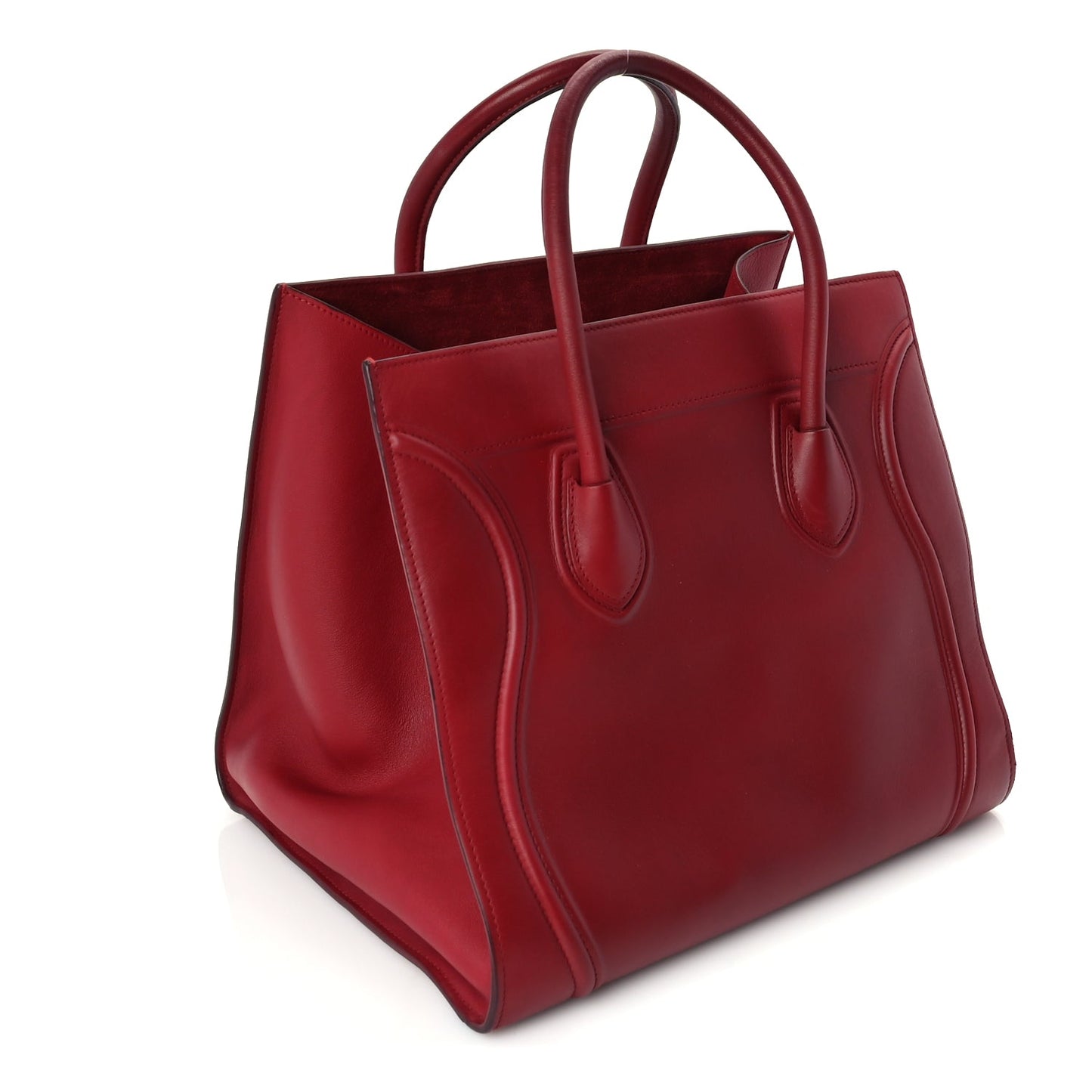 Celine Supple Calfskin Medium Phantom Luggage  Red