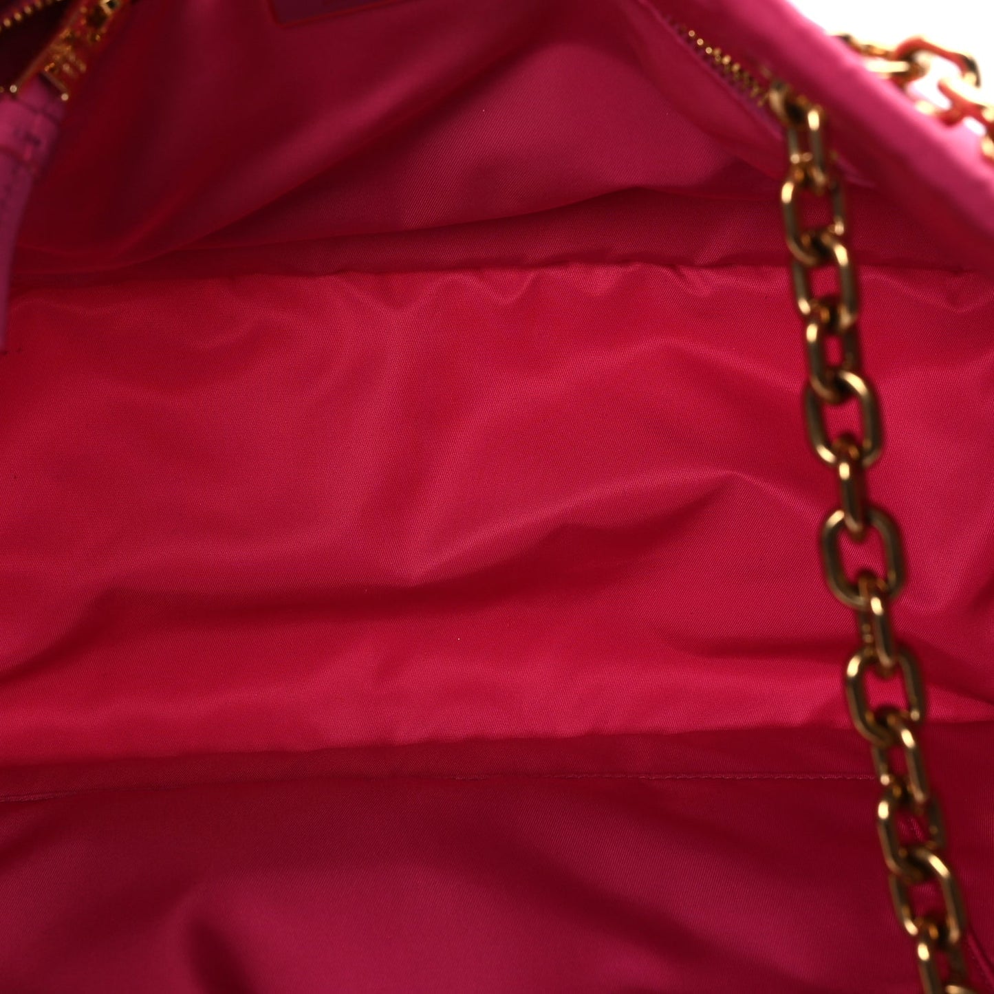 Prada Tessuto Nylon Chain Tote  Fuxia
