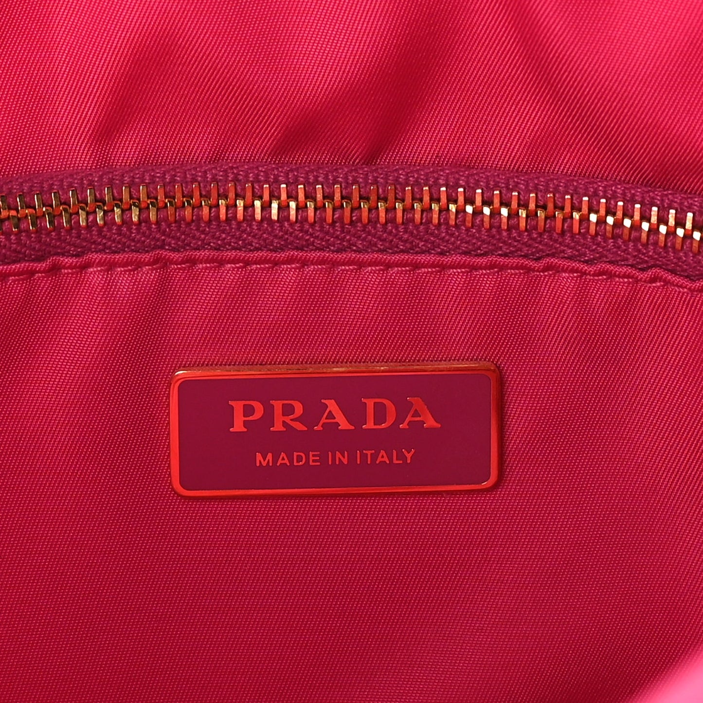 Prada Tessuto Nylon Chain Tote  Fuxia