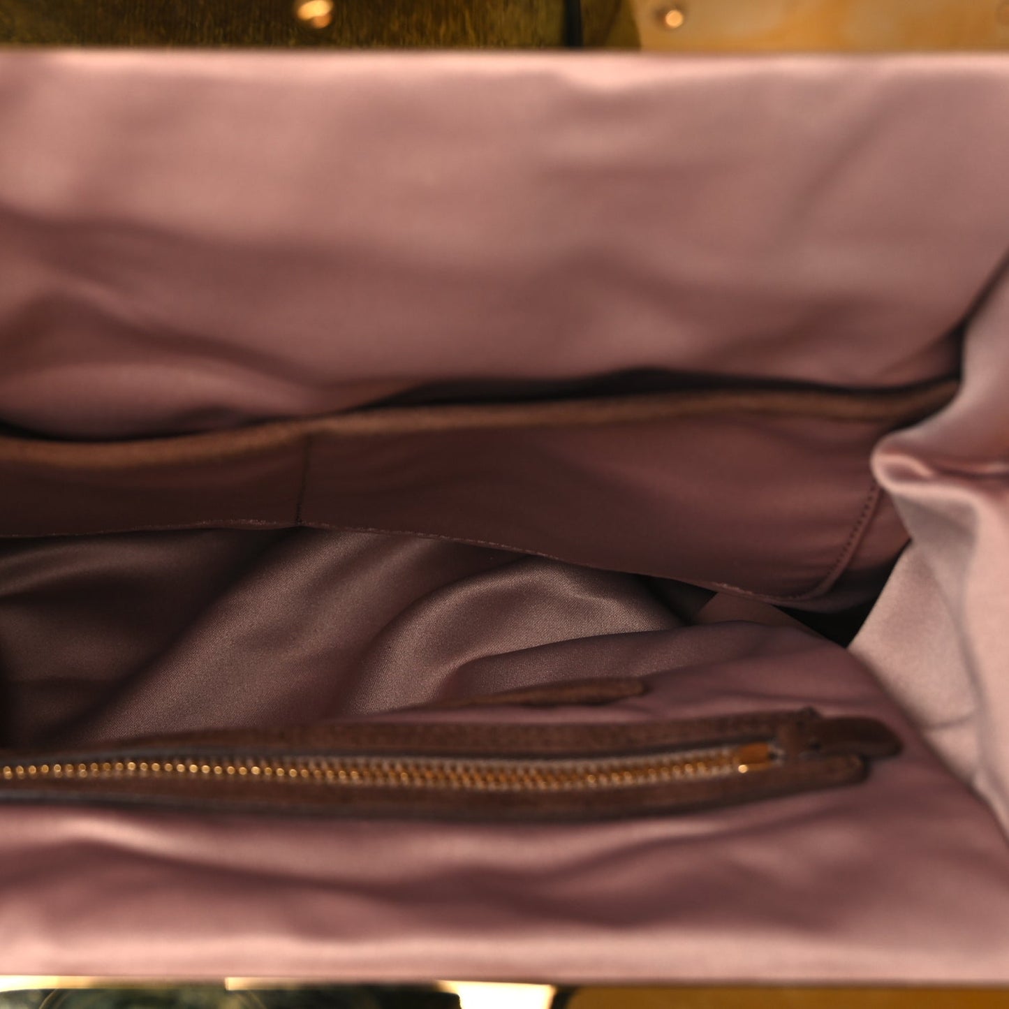 Miu Miu Camoscio Suede Kiss Lock Clutch Cacao