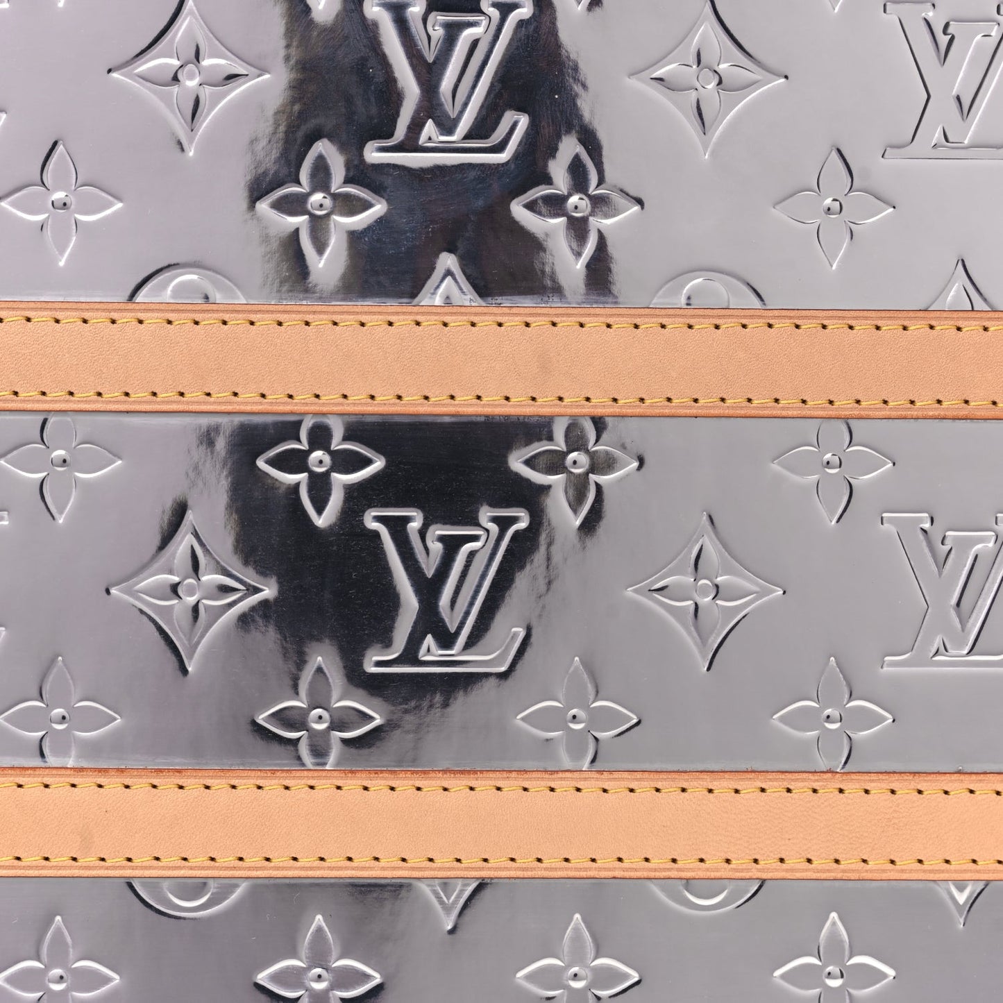 Louis Vuitton Monogram Mirror Trunk Pouch Silver