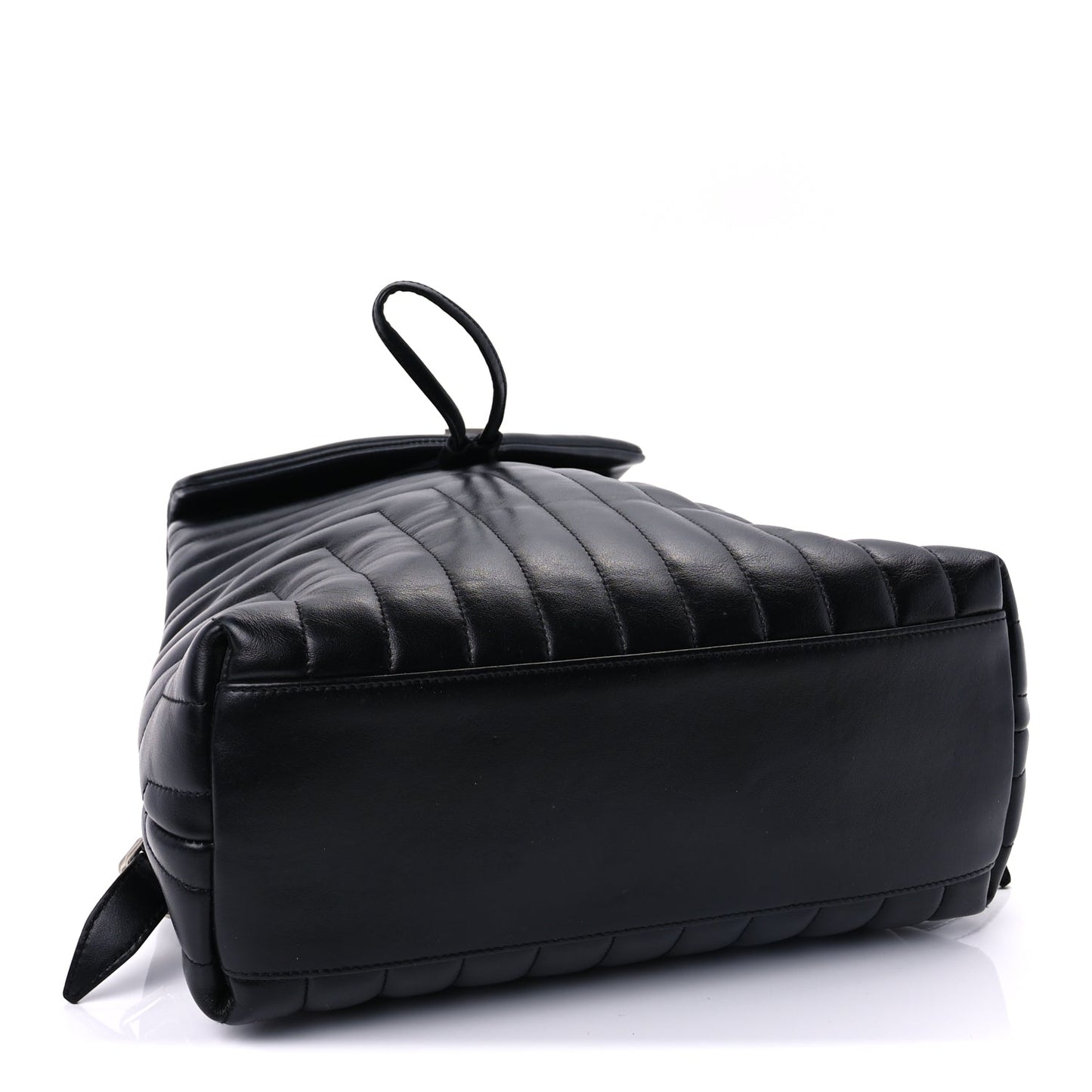 Saint Laurent Calfskin Y Quilted Monogram Medium Loulou Backpack  Black