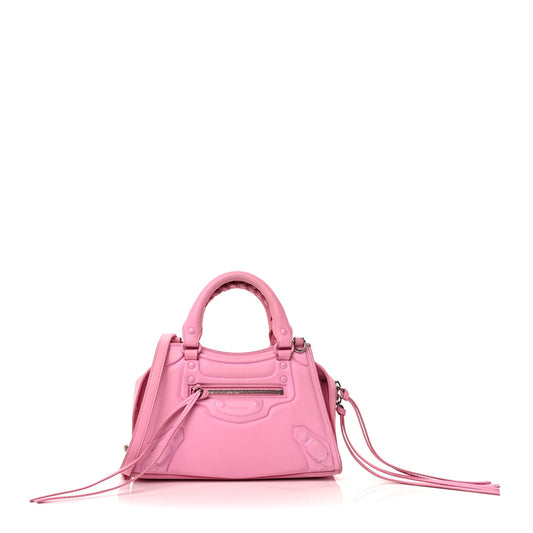 Balenciaga Cake Calfskin Tonal Hardware Mini Neo Classic City  Rose