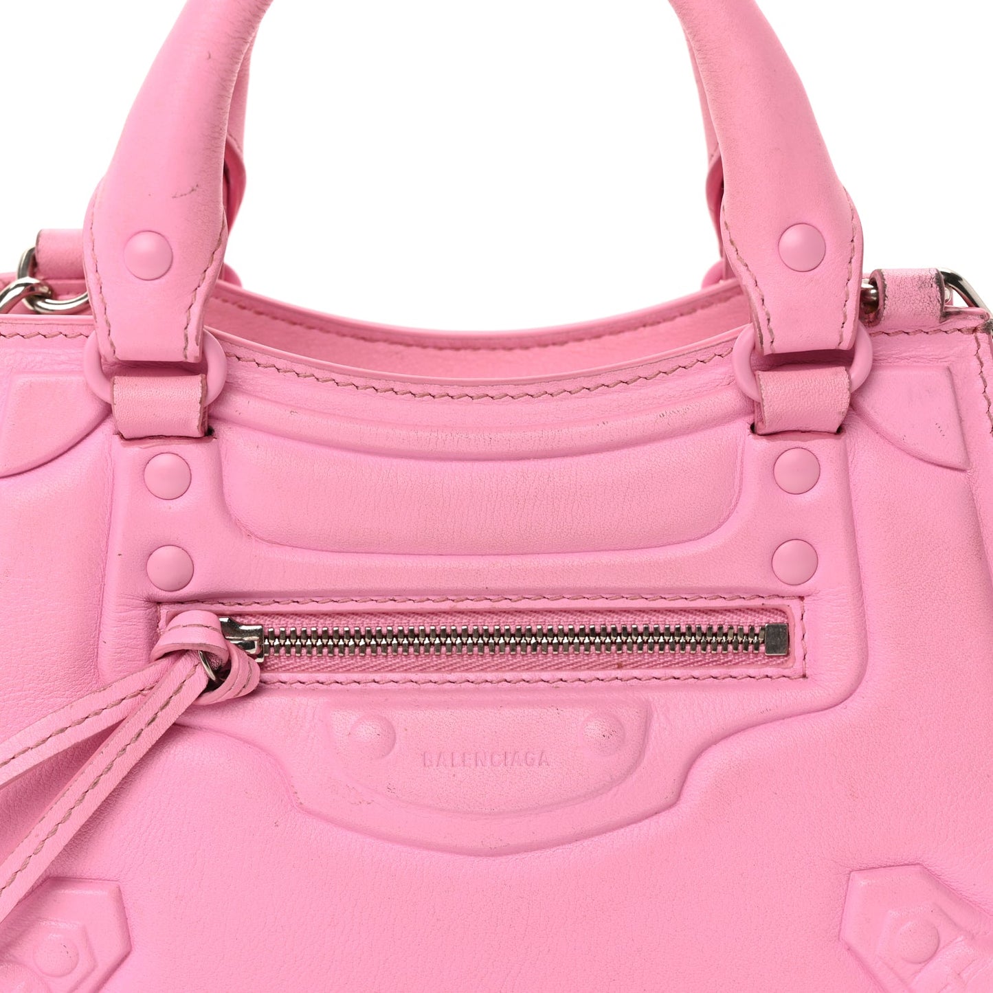 Balenciaga Cake Calfskin Tonal Hardware Mini Neo Classic City  Rose