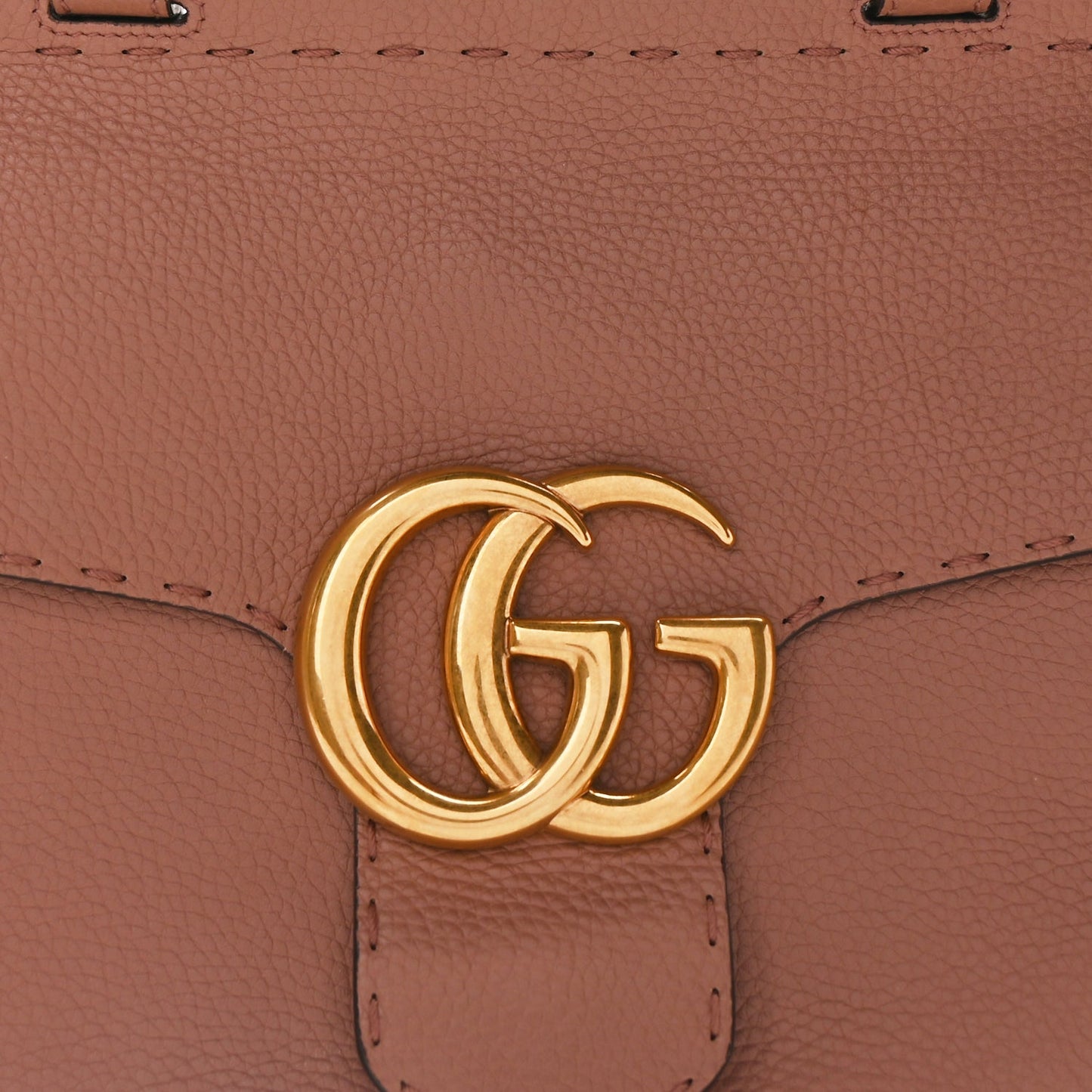 Gucci Calfskin Small GG Marmont Top Handle Bag Rosy Phard
