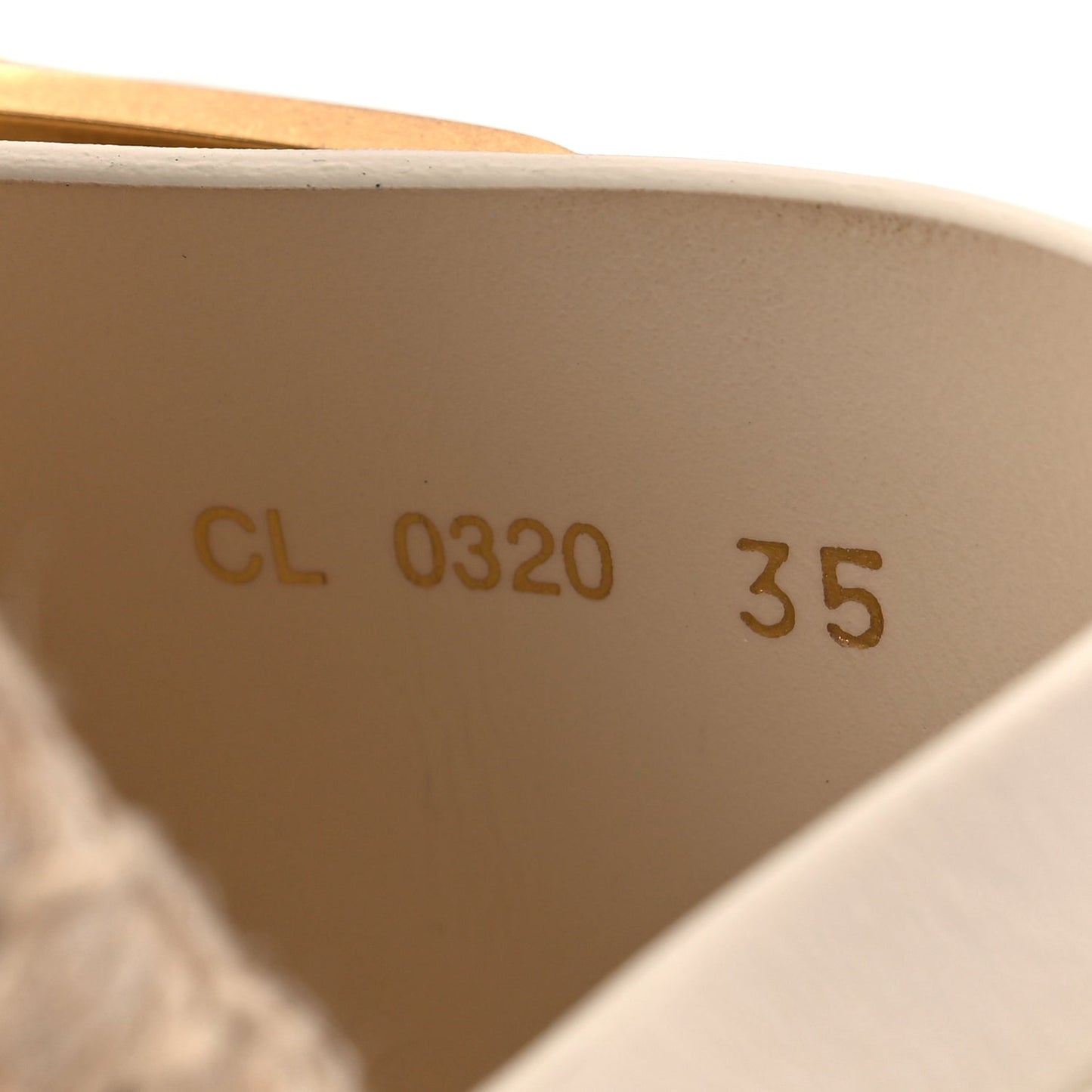 Christian Dior  Calfskin D-Dior Espadrille Platform Sandals 35 Off White