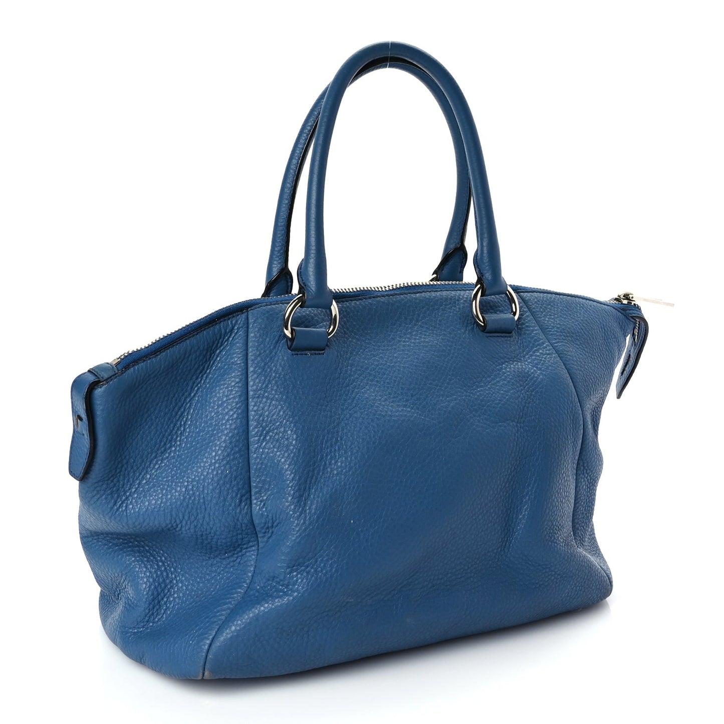 Prada Vitello Daino Shoulder Bag Cobalto