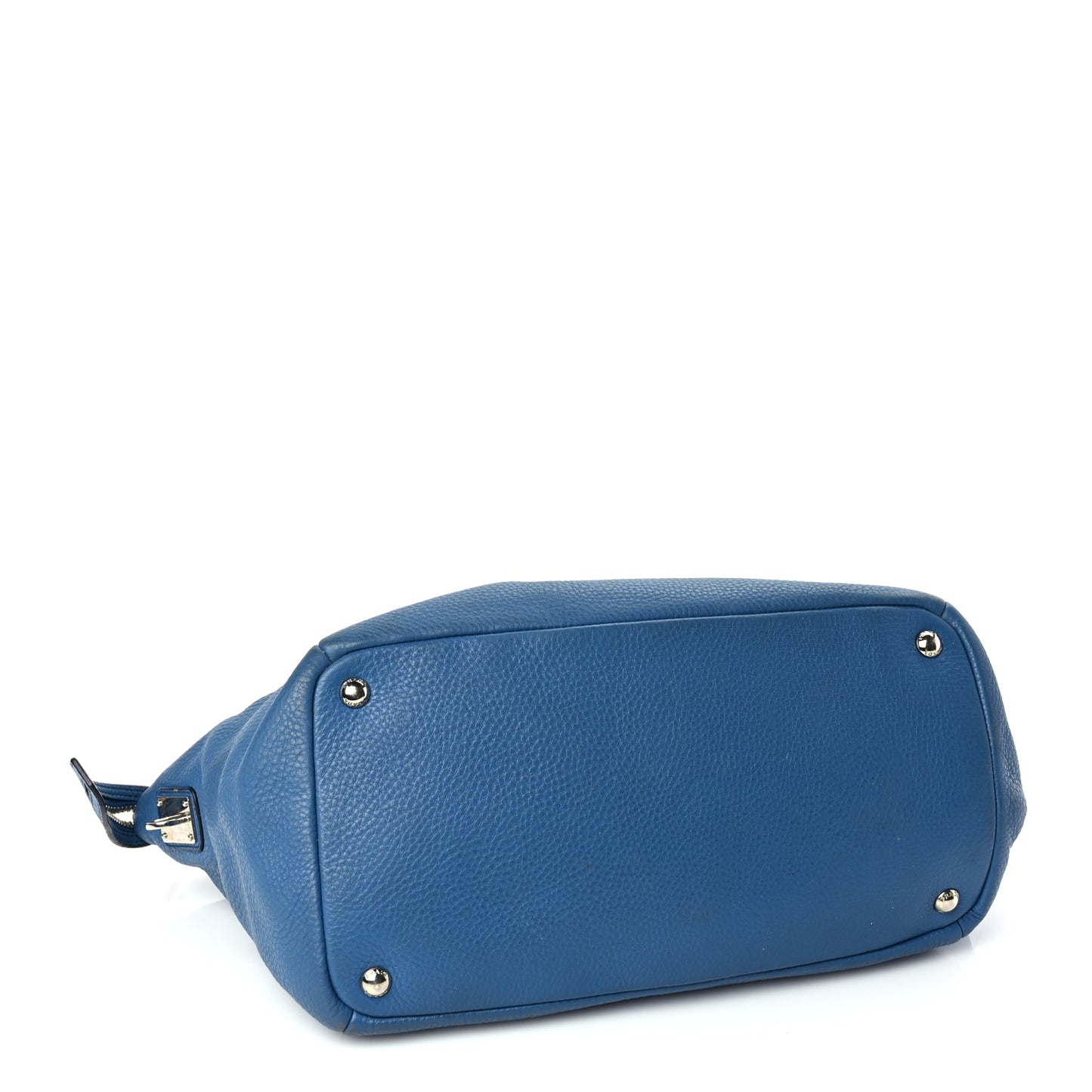 Prada Vitello Daino Shoulder Bag Cobalto