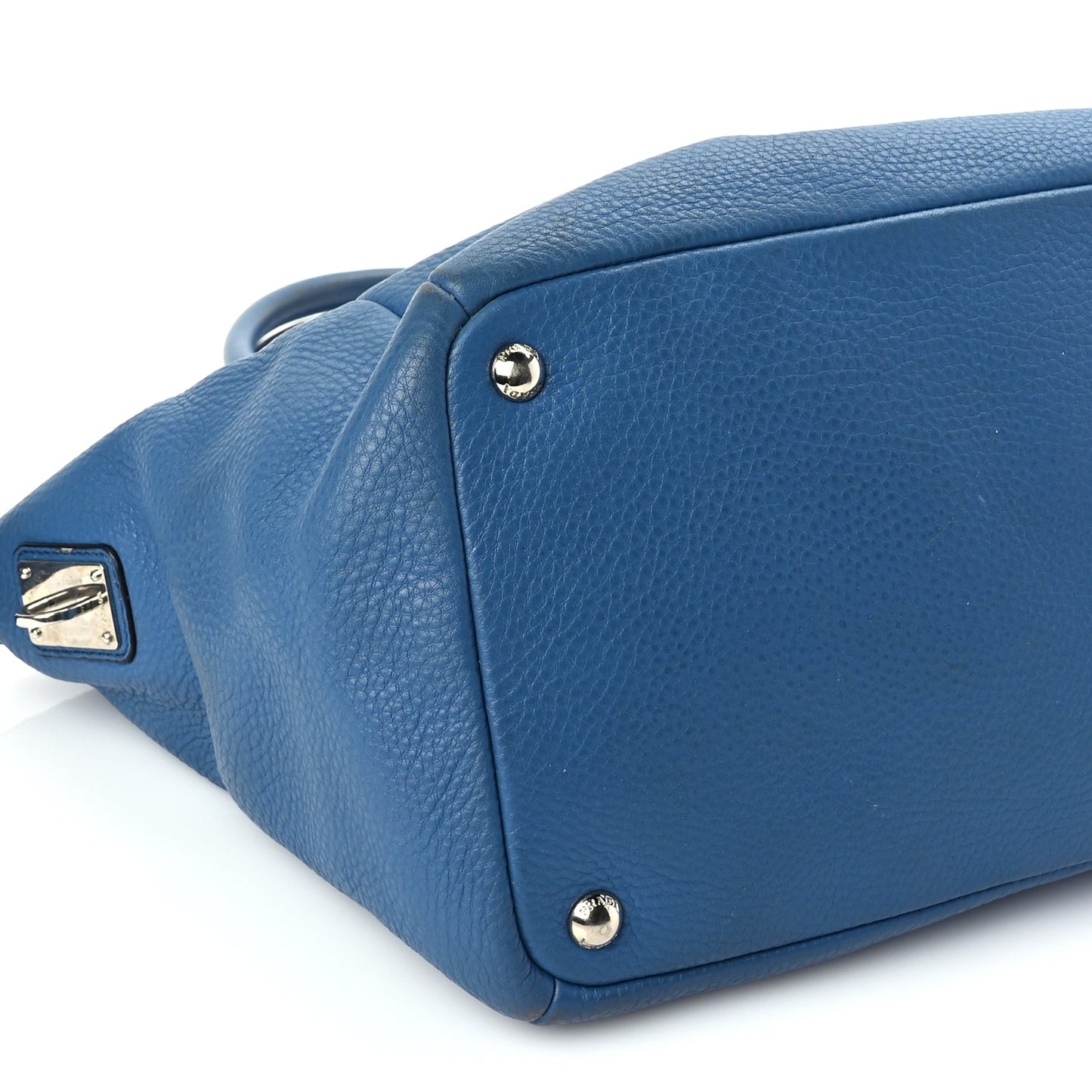 Prada Vitello Daino Shoulder Bag Cobalto