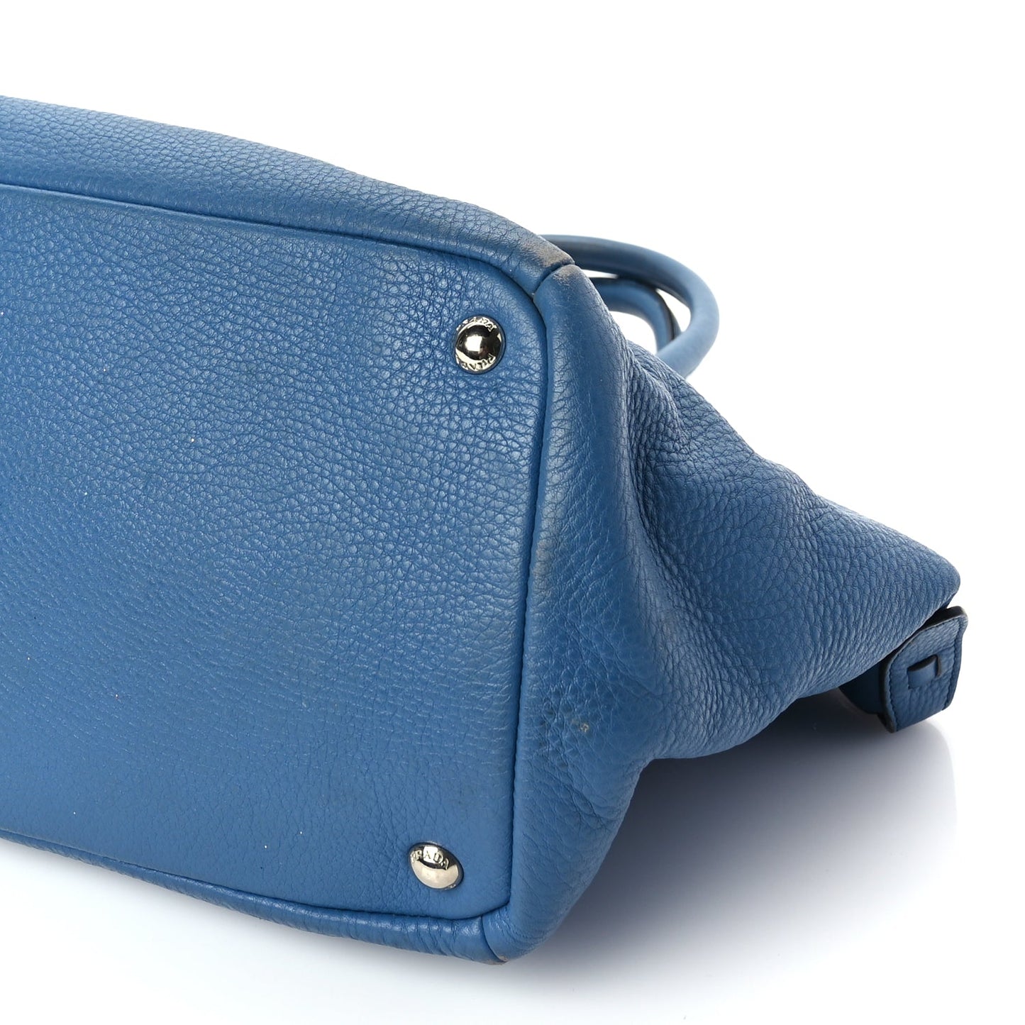 Prada Vitello Daino Shoulder Bag Cobalto