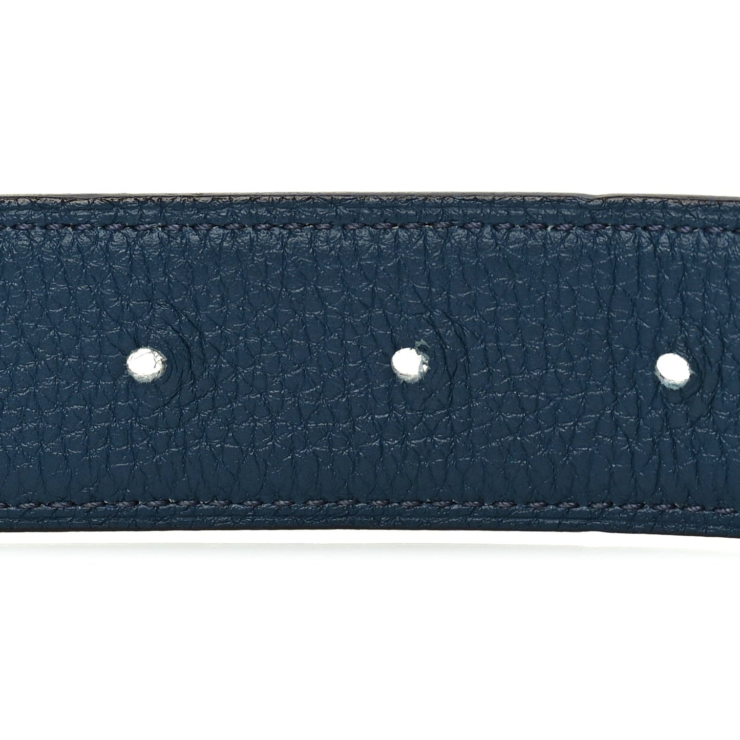 Hermes Box Togo 32mm Guilloche H Belt 120 48 Black Bleu de Prusse