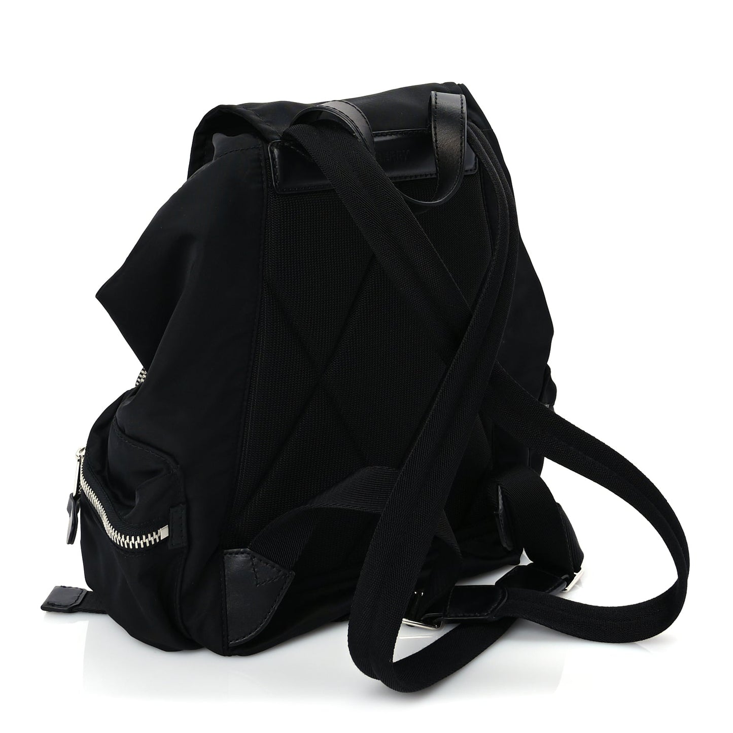 Burberry Nylon Logo Print Medium Rucksack Backpack Black