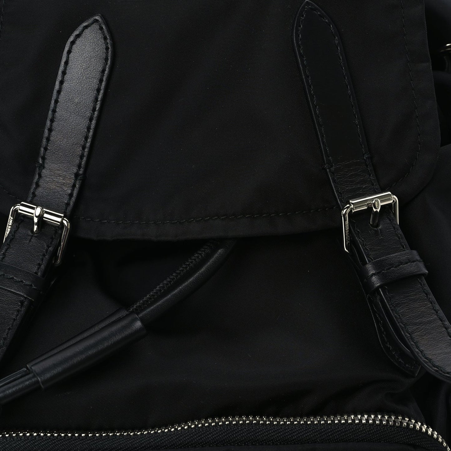 Burberry Nylon Logo Print Medium Rucksack Backpack Black