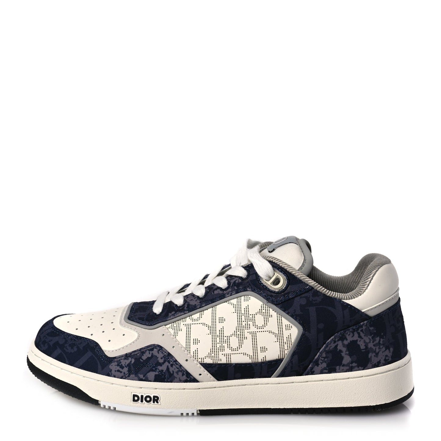 Christian Dior X DENIM TEARS Smooth Calfskin Oblique Denim Mens B27 Low Top Sneakers 41 Blue