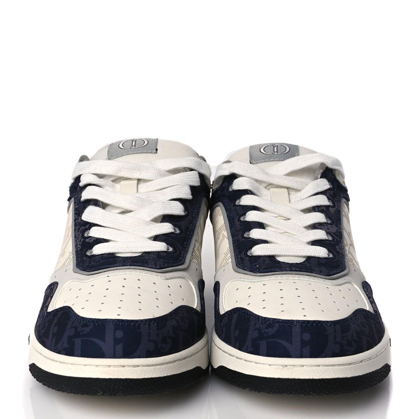 Christian Dior X DENIM TEARS Smooth Calfskin Oblique Denim Mens B27 Low Top Sneakers 41 Blue