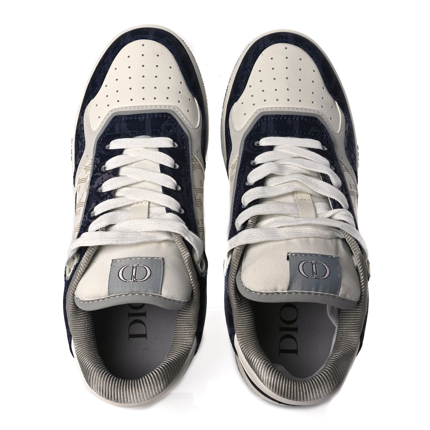 Christian Dior X DENIM TEARS Smooth Calfskin Oblique Denim Mens B27 Low Top Sneakers 41 Blue