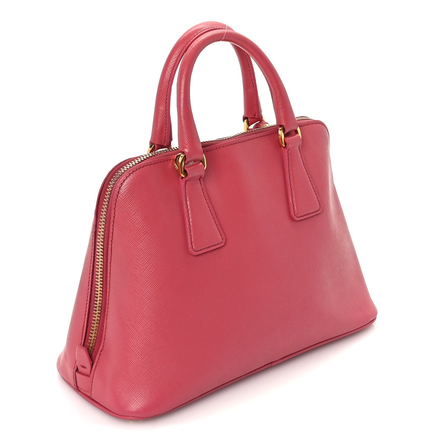Prada Saffiano Vernice Small Promenade Tote  Peonia