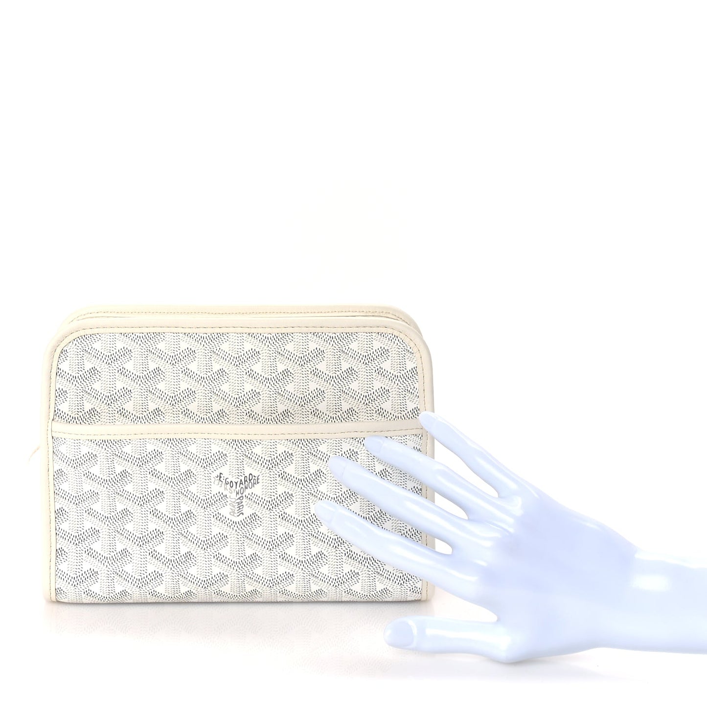 Goyard Goyardine Jouvence PM Toiletry Pouch White
