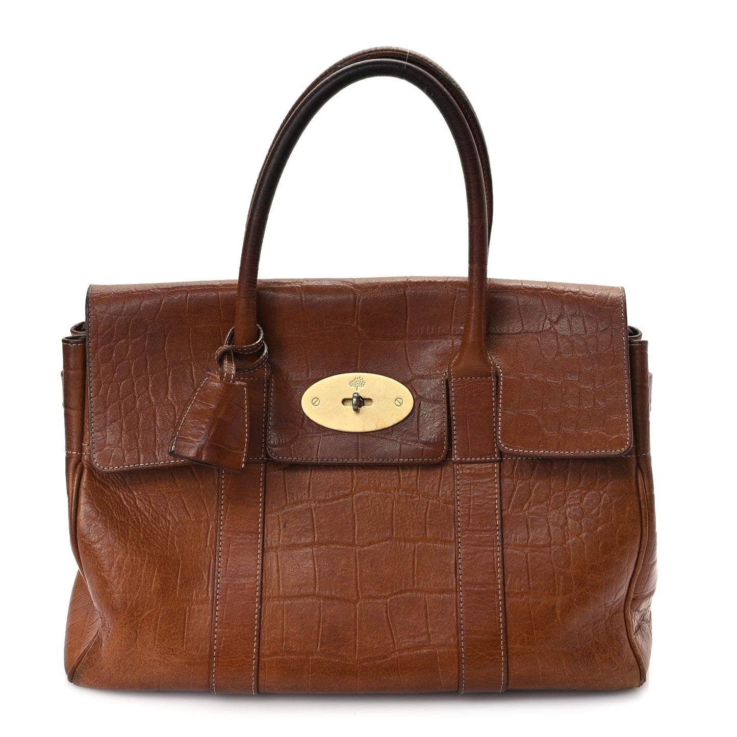Mulberry Crocodile Embossed Bayswater Oak