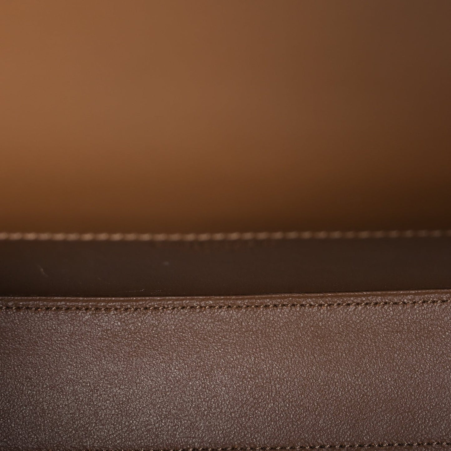 Saint Laurent Box Calfskin Mini Voltaire Shoulder Bag  Dark Cork