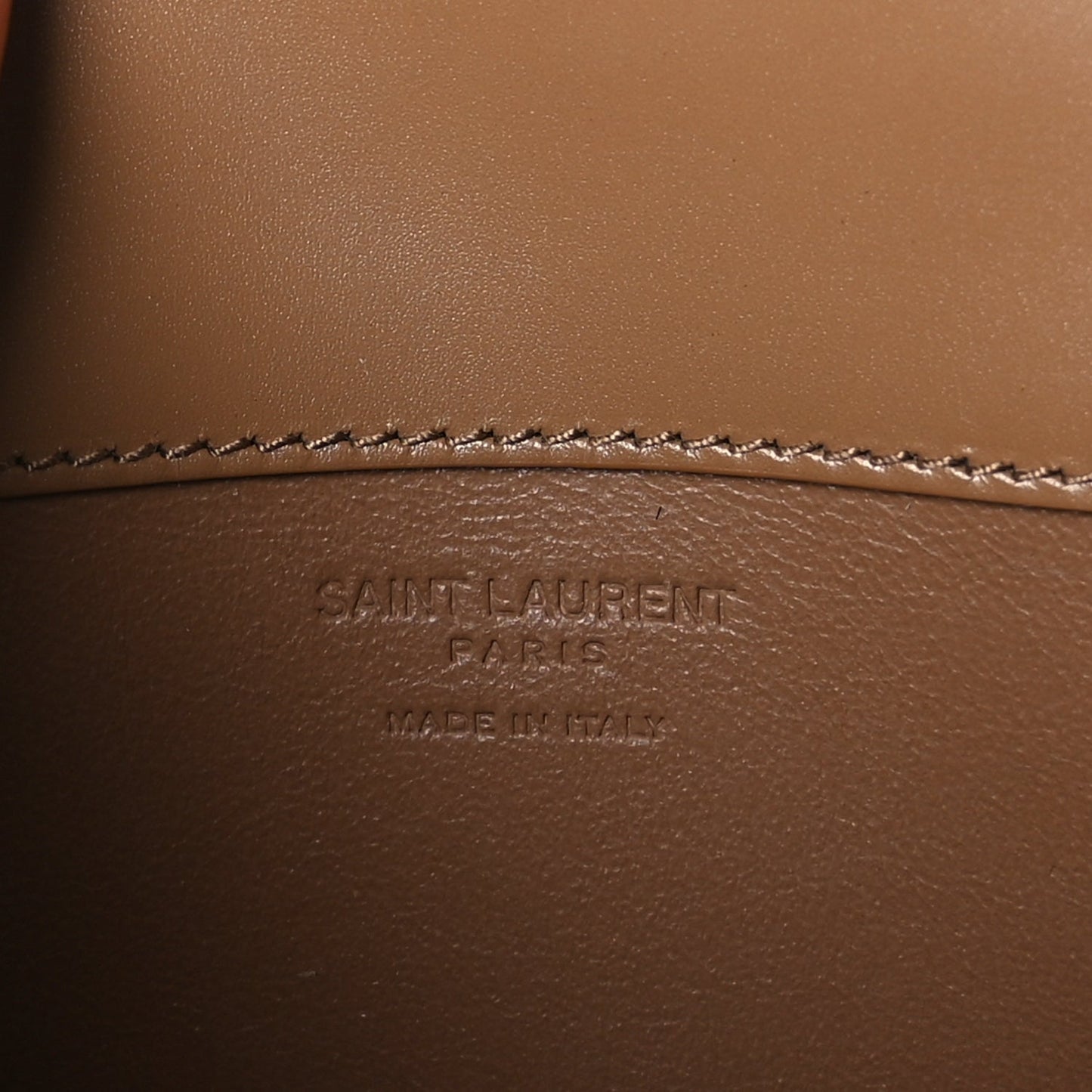 Saint Laurent Box Calfskin Mini Voltaire Shoulder Bag  Dark Cork