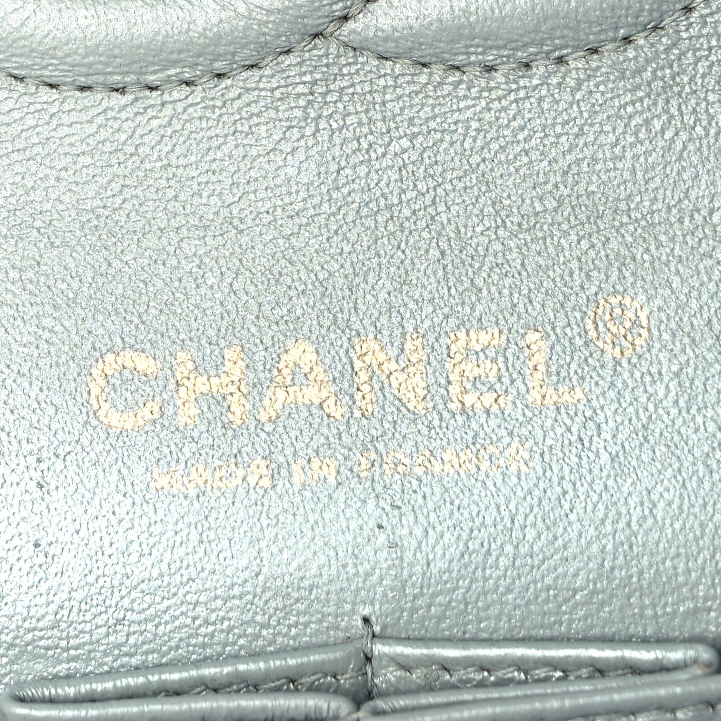 Chanel Iridescent Calfskin Quilted Medium Double Flap  Silver