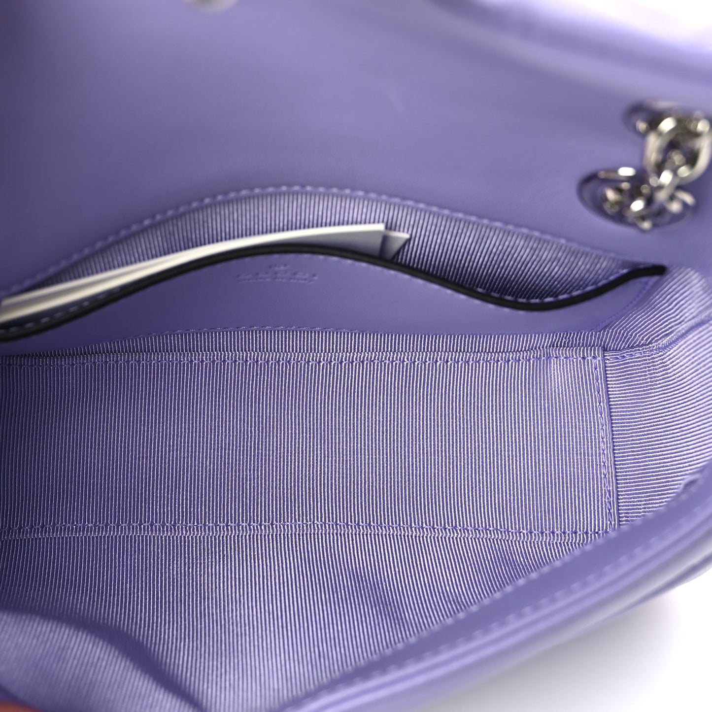 Gucci Lambskin Matelasse Small GG Marmont Shoulder Bag Lilac