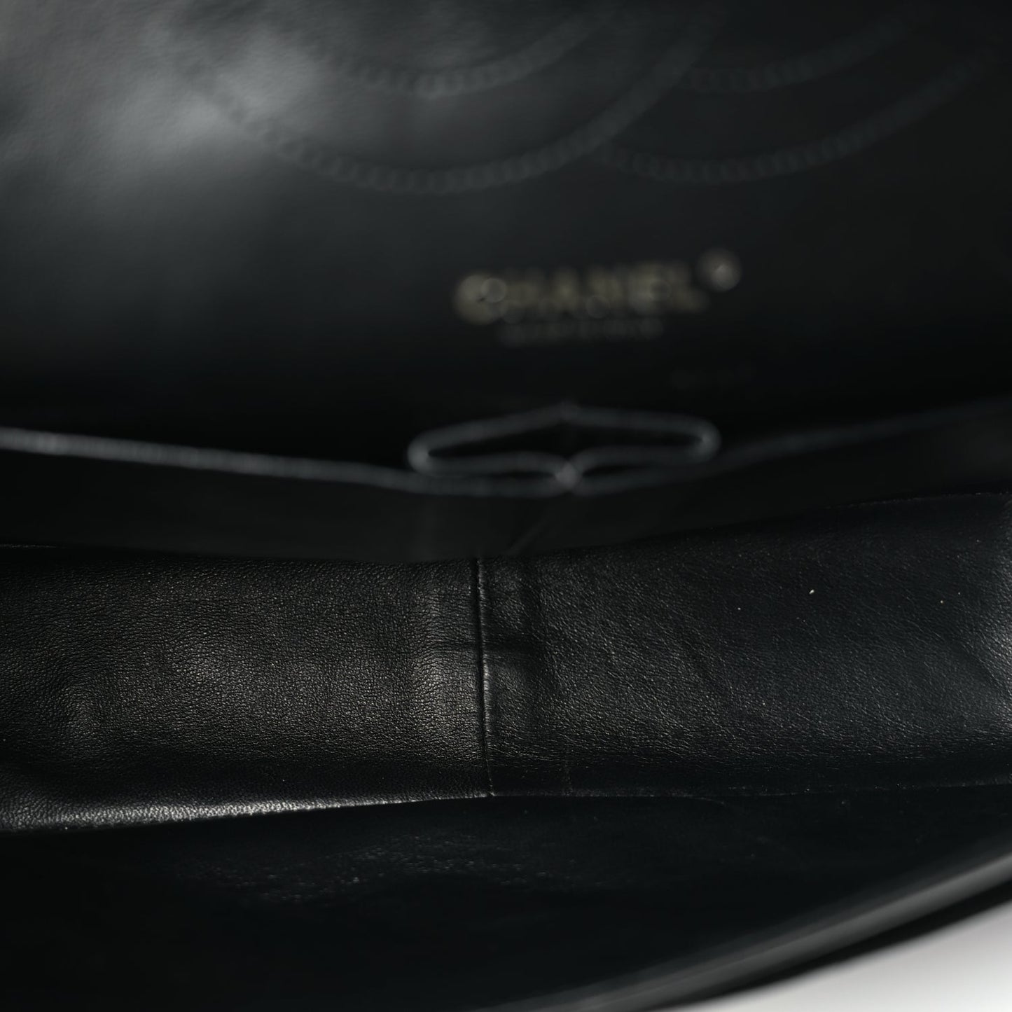 Chanel Lambskin Quilted Jumbo Double Flap So Black So Black