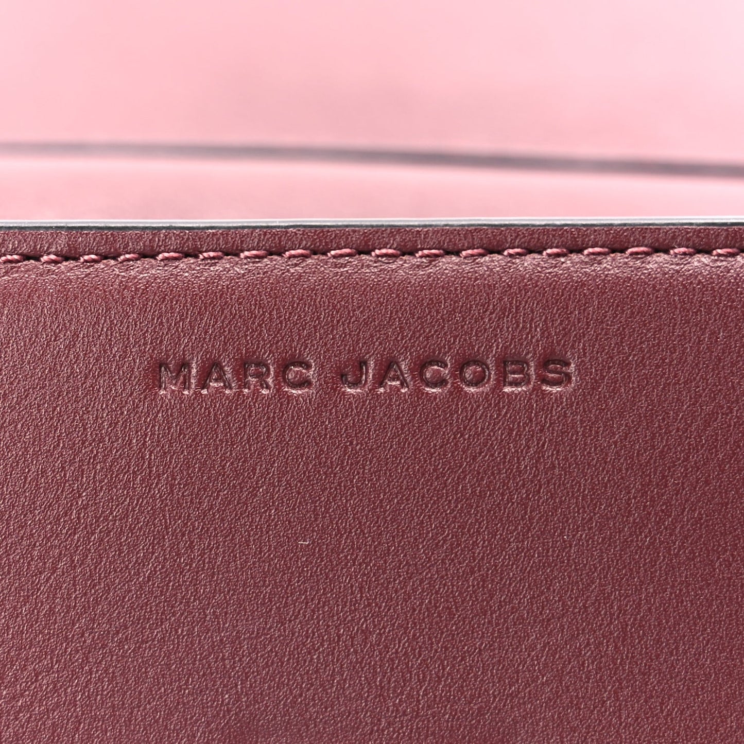 Marc Jacobs Calfskin West End Chain Wallet  Burgundy